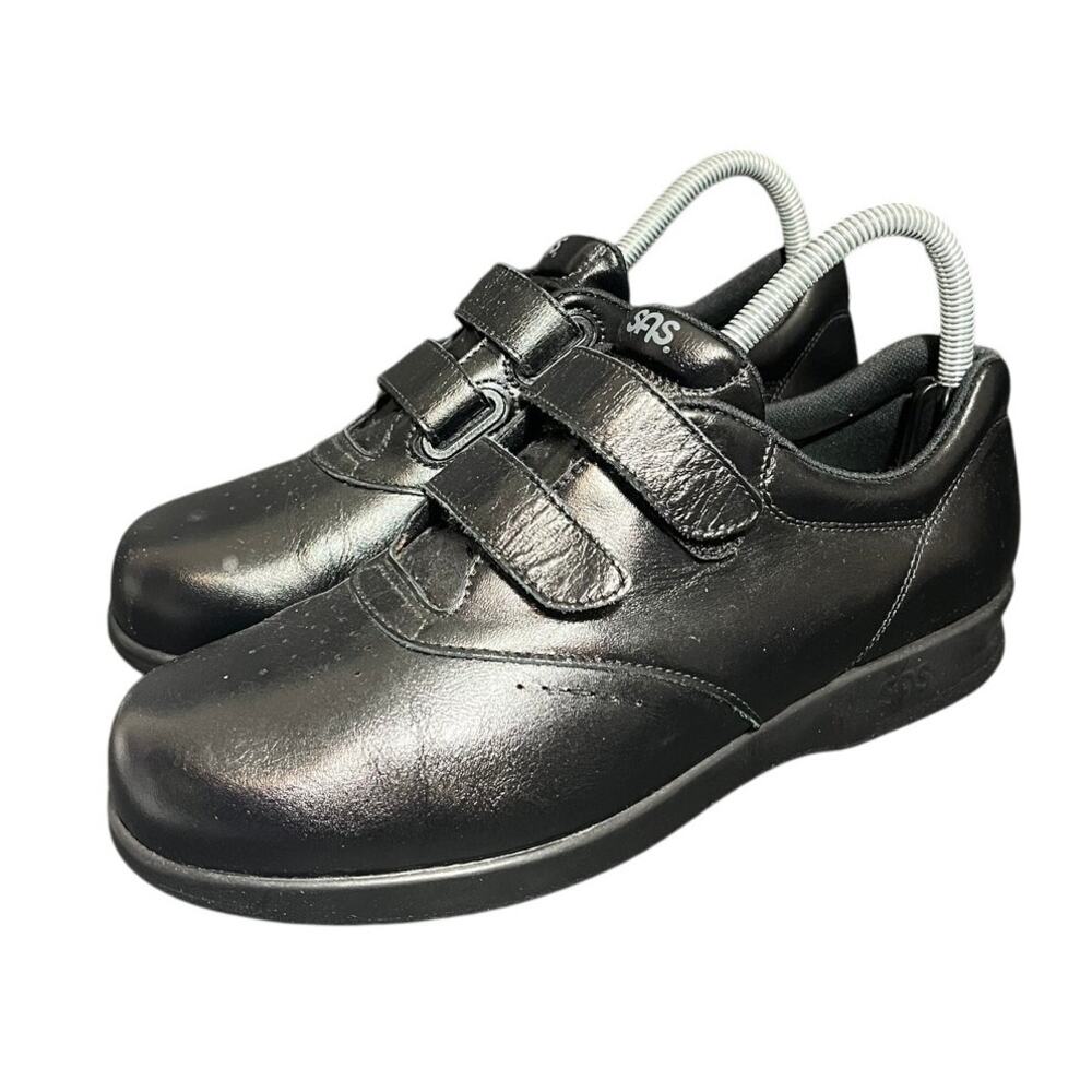 SAS Women's Me Too Black Active Walking Shoes Hook and Loop Black Size 8 Narrow‎